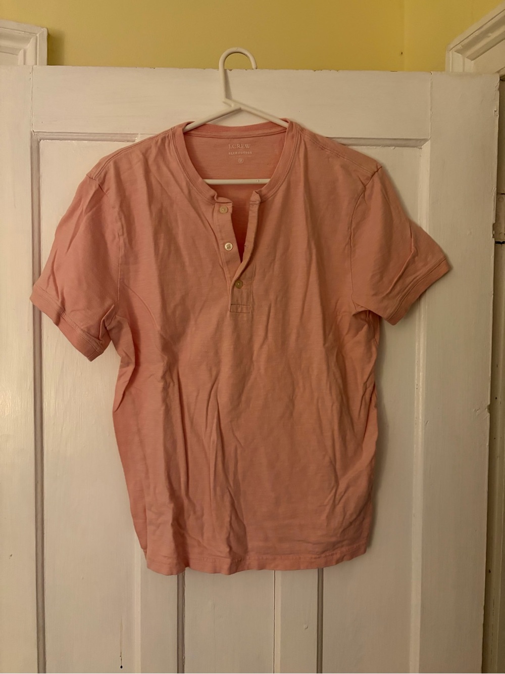 J. Crew Light Pink Henley T Shirt